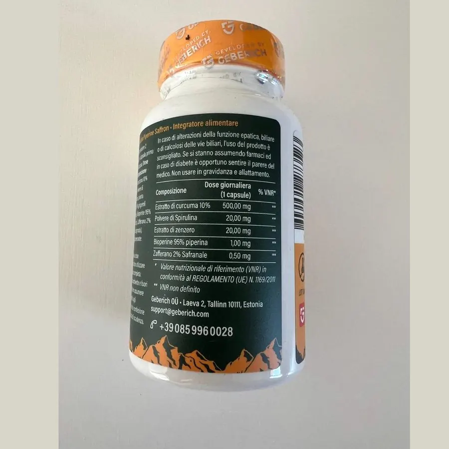 Curcumin Spirulina Piperine Saffron — Bild 2